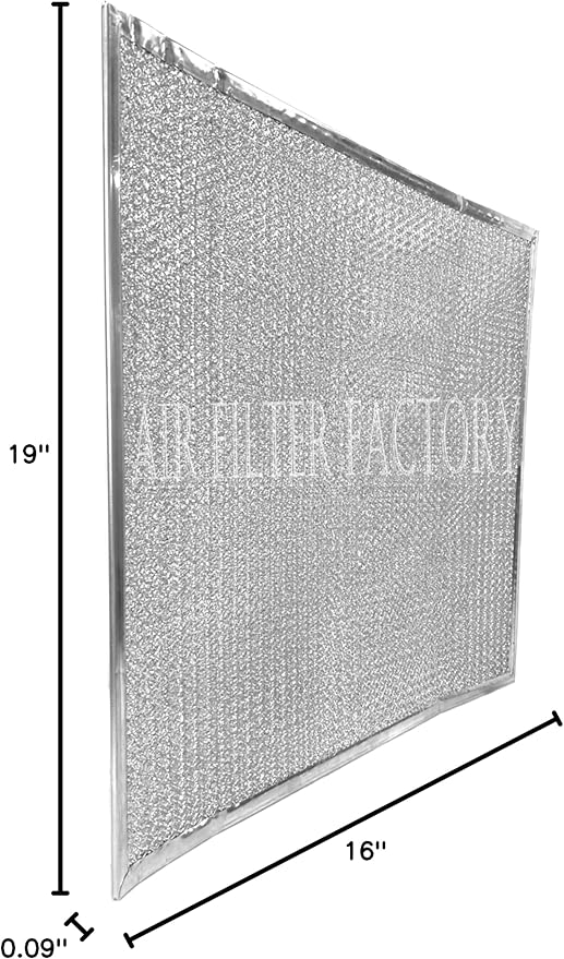 Air Filter Factory Replacement For Nordyne, Nortek 917763 A-Coil 16X19 HVAC Furnace Metal Mesh Filter 2-Pack