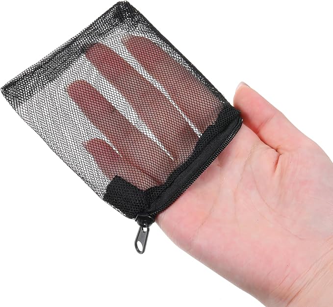 20Pcs Media Bags for Aquarium Fine Mesh Bag Aquarium Filter Media Bags with Plastic Zipper Suitable for Activated Carbon, Filter Stones, Ceramic Rings (4 x 4 inches)