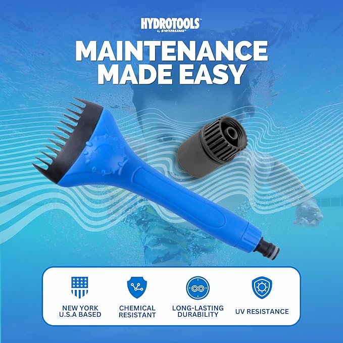 SWIMLINE HYDROTOOLS Cartridge Filter Cleaner Tool | 10-Nozzle Jet Spray Head | Adjustable Pressure & Toggle On/Off | Quick Connect Garden Hose Adapter | For Pool & Spa Filters | ¾-Inch Hose Compatible
