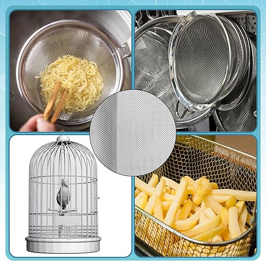 SATINIOR 2 Packs 11.8 x 39.3 Inch 304 Stainless Steel Woven Wire Mesh Fine Screen for Vent, Garden, Cage, Window Screen, Filter, Filtration Cloth, Vent Mesh(20 Mesh)