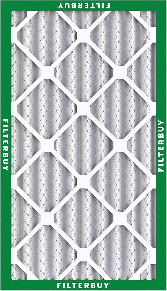 Filterbuy 12x24x4 Air Filter MERV 8 Essential Dust & Allergy Defense (6-Pack), Electrostatic Pleated HVAC AC Furnace Filters Replacement, Made in USA (Actual Size: 11.50 x 23.38 x 3.63)
