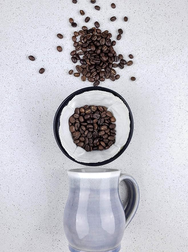 Cloth Reusable Basket Coffee Filter (Size #2) - Made in Canada of Hemp and Organic Cotton - Zero Waste, Eco-Friendly, Natural Filter fis most Automatic Coffee Makers