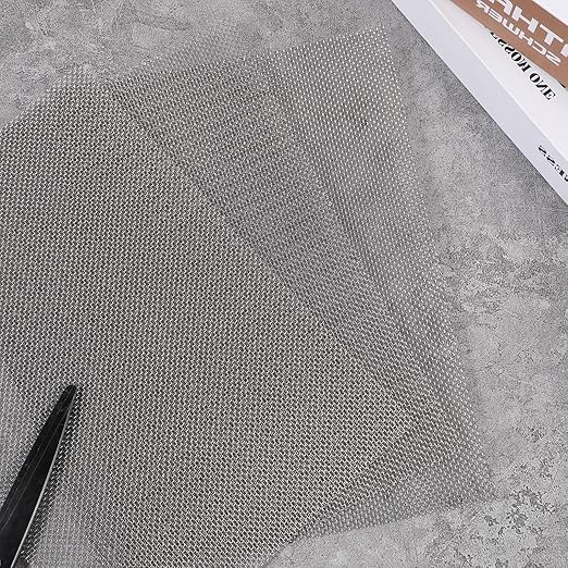 6 Pack 8.27 x 5.9 Inch Stainless Steel Wire Mesh Screen, 20 Mesh Woven Metal Wire Net for DIY Projects, Vent, Cage, Garden, Window, Easy to Cut and Resistant to Rust, Prevents Rodents from Enter
