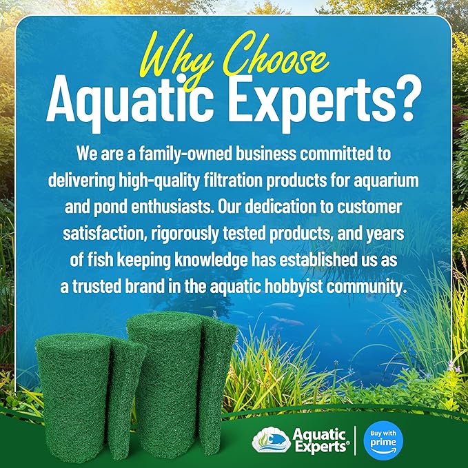 Aquatic Experts Green COARSE Pond Filter Pad - 2 inch Thick - Bulk Roll Water Garden Filter Pond Media - Made in USA, (16" x 56")