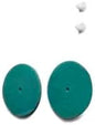 6'' Green Scrubbing Pads - 6" Diameter - 2pk - Nylon Fiber - works with P-800, P-820 4501045, 45-0104-5