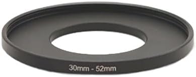 YAMAFOO 30mm to 52mm Step-Up Ring/Step Down Rings Filter Adapter for All Brands UV ND CPL Metal Ring Step-Up Rings Adapter Filter,Black (30-52)
