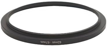 YAMAFOO 62mm to 67mm Step-Up Ring/Step Down Rings Filter Adapter for All Brands UV ND CPL Metal Ring Step-Up Rings Adapter Filter,Black(62-67)