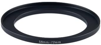 YAMAFOO 58mm to 72mm Step-Up Ring/Step Down Rings Filter Adapter for All Brands UV ND CPL Metal Ring Step-Up Rings Adapter Filter,Black (58-72)