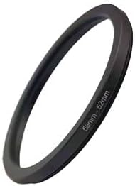 YAMAFOO 58mm to 52mm Step-up Ring/Step Down Rings Filter Adapter for All Brands UV ND CPL Metal Ring Step-Up Rings Adapter Filter,Black (58-52)