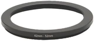 YAMAFOO 62mm to 52mm Step-Up Ring/Step Down Rings Filter Adapter for All Brands UV ND CPL Metal Ring Step-Up Rings Adapter Filter,Black (62-52)