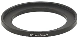 YAMAFOO 42mm to 52mm Step-Up Ring/Step Down Rings Filter Adapter for All Brands UV ND CPL Metal Ring Step-Up Rings Adapter Filter,Black (42-52)