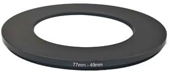YAMAFOO 77mm to 49mm Step-Up Ring/Step Down Rings Filter Adapter for All Brands UV ND CPL Metal Ring Step-Up Rings Adapter Filter,Black (77-49)