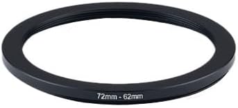 YAMAFOO 72mm to 62mm Step-Up Ring/Step Down Rings Filter Adapter for All Brands UV ND CPL Metal Ring Step-Up Rings Adapter Filter,Black(72-62)