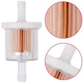 Tvent 1/4" Fuel Filter 691035 493629 for brigs and straton with Fuel line Camp Replacement for Kawsaki 49019-0027 49019-7001 845125 Motorcycle Motor Lawn Tractor Mower (Pack of 8)