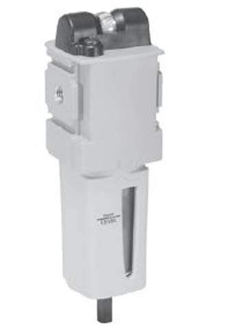 Parker Hannifin P32FB93EGAN Series P32FB Aluminum Global Modular Compact Particulate Filter, 5 µ Element, Poly Bowl with Bowl Guard, Auto Drain and Without Mounting Bracket, 3/8" NPT Port