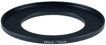YAMAFOO 49mm to 72mm Step-Up Ring/Step Down Rings Filter Adapter for All Brands UV ND CPL Metal Ring Step-Up Rings Adapter Filter,Black (49-72)