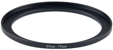 YAMAFOO 67mm to 77mm Step-Up Ring/Step Down Rings Filter Adapter for All Brands UV ND CPL Metal Ring Step-Up Rings Adapter Filter,Black (67-77)