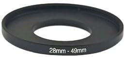 YAMAFOO 28mm to 49mm Step-Up Ring/Step Down Rings Filter Adapter for All Brands UV ND CPL Metal Ring Step-Up Rings Adapter Filter,Black (28-49)