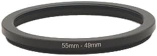 Metal Step-Up/Down Ring Adapter Compatible with Mirrorless Cameras DSLR Lens, UV CPL ND Filter Thread Converter, Black (55-46)