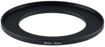 YAMAFOO 58mm to 82mm Step-Up Ring/Step Down Rings Filter Adapter for All Brands UV ND CPL Metal Ring Step-Up Rings Adapter Filter,Black (58-82)