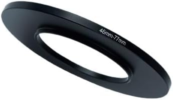 YAMAFOO 46mm to 77mm Step-Up Ring/Step Down Rings Filter Adapter for All Brands UV ND CPL Metal Ring Step-Up Rings Adapter Filter,Black (46-77)