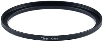 YAMAFOO 72mm to 77mm Step-Up Ring/Step Down Rings Filter Adapter for All Brands UV ND CPL Metal Ring Step-Up Rings Adapter Filter,Black(72-77)