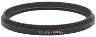 Metal Step-Up/Down Ring Adapter Compatible with Mirrorless Cameras DSLR Lens, UV CPL ND Filter Thread Converter, Black (55-46)
