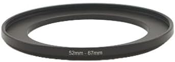 YAMAFOO 52mm to 67mm Step-Up Ring/Step Down Rings Filter Adapter for All Brands UV ND CPL Metal Ring Step-Up Rings Adapter Filter,Black (52-67)