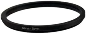 YAMAFOO 62mm to 58mm Step-Up Ring/Step Down Rings Filter Adapter for All Brands UV ND CPL Metal Ring Step-Up Rings Adapter Filter,Black (62-58)
