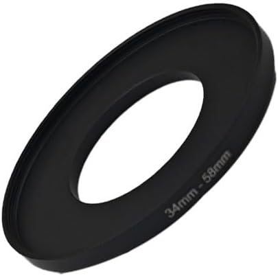 YAMAFOO 34mm to 58mm Step-Up Ring/Step Down Rings Filter Adapter for All Brands UV ND CPL Metal Ring Step-Up Rings Adapter Filter,Black (34-58)