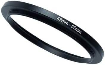YAMAFOO 49mm to 55mm Step-Up Ring/Step Down Rings Filter Adapter for All Brands UV ND CPL Metal Ring Step-Up Rings Adapter Filter,Black (49-55)