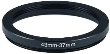 YAMAFOO 43mm to 37mm Step-Up Ring/Step Down Rings Filter Adapter for All Brands UV ND CPL Metal Ring Step-Up Rings Adapter Filter,Black (43-37)