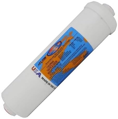 IPW Industries Inc-Omnipure - (K5520-BB) - 10" x 2.5" 1 Micron Carbon Block Inline Filter 1/4" NPT