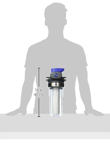 Culligan WH-S200-C Whole House Water Filter Housing – 3/4" Inlet/Outlet, Standard Duty, Sediment Filtration System, Clear Housing, Pressure Relief Valve, NSF Certified
