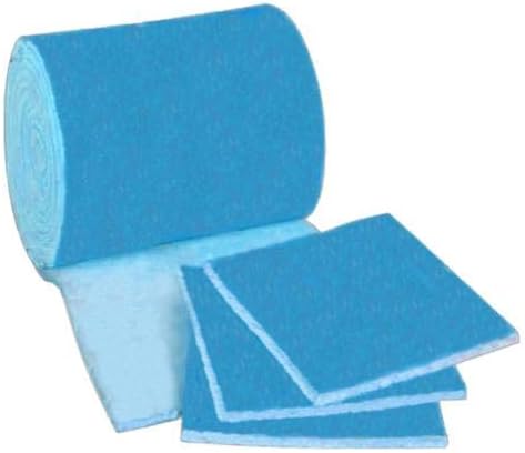 10 Feet of Blue and White Air Filter Media Roll , MERV6 Polyester Media - 25" Wide