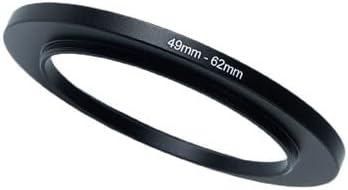 YAMAFOO 49mm to 62mm Step-Up Ring/Step Down Rings Filter Adapter for All Brands UV ND CPL Metal Ring Step-Up Rings Adapter Filter,Black (49-62)