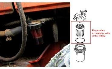 iFJF 6A320-58830 Fuel Filter Replacement for Kubota B3350HSD B7500D L2501D L3800DT LX2610HSD M5640SU RTV900G RTV-X1100CW Replaces 6A320-59930 PF9911 33830 with O-ring 6A320-59950 6A320-59940