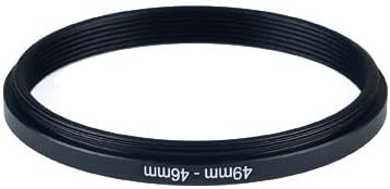 YAMAFOO 49mm to 46mm Step-Up Ring/Step Down Rings Filter Adapter for All Brands UV ND CPL Metal Ring Step-Up Rings Adapter Filter,Black (49-46)