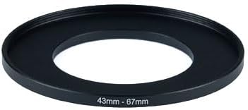 YAMAFOO 43mm to 67mm Step-Up Ring/Step Down Rings Filter Adapter for All Brands UV ND CPL Metal Ring Step-Up Rings Adapter Filter,Black (43-67)