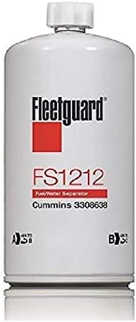 FS1212 Fleetguard Fuel/Water Separator Spin-On Filter (Pack of 6)