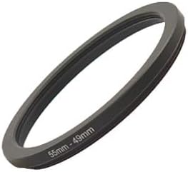 Metal Step-Up/Down Ring Adapter Compatible with Mirrorless Cameras DSLR Lens, UV CPL ND Filter Thread Converter, Black (55-46)