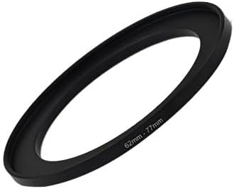 YAMAFOO 62mm to 77mm Step-Up Ring/Step Down Rings Filter Adapter for All Brands UV ND CPL Metal Ring Step-Up Rings Adapter Filter,Black (62-77)