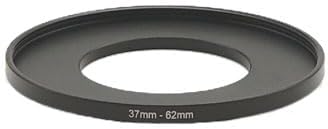 YAMAFOO 37mm to 62mm Step-Up Ring/Step Down Rings Filter Adapter for All Brands UV ND CPL Metal Ring Step-Up Rings Adapter Filter,Black (37-62)