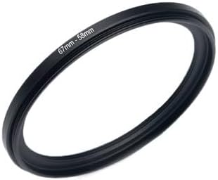 YAMAFOO 57mm to 58mm Step-Up Ring/Step Down Rings Filter Adapter for All Brands UV ND CPL Metal Ring Step-Up Rings Adapter Filter,Black (67-58)