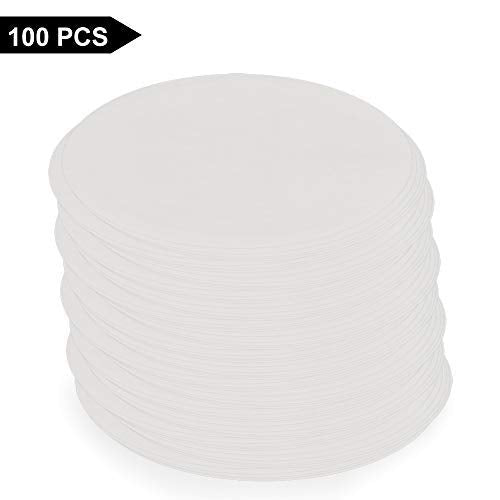StonyLab Quantitative Filter Paper Circles, 125mm Diameter Cellulose Filter Paper with 20 Micron Particle Retention Medium Filtration Speed, Pack of 100 (125mm Diameter)