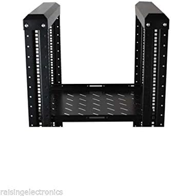 Raising Electronics Server Rack Open Frame 4 Post 19 inch Adjustable Server/Audio Rack Cold Rolled Steel (42U 31" with Shelves)