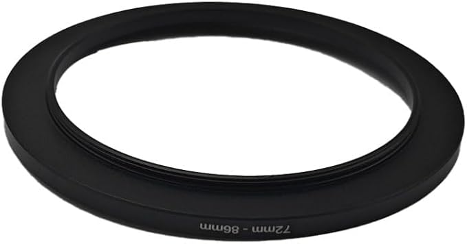 YAMAFOO 72mm to 86mm Step-Up Ring/Step Down Rings Filter Adapter for All Brands UV ND CPL Metal Ring Step-Up Rings Adapter Filter,Black (72-86)