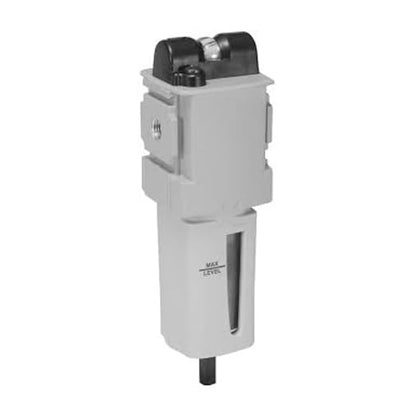 Parker Hannifin P32FB92EGAN Series P32FB Aluminum Global Modular Compact Particulate Filter, 5 µ Element, Poly Bowl with Bowl Guard, Auto Drain and without Mounting Bracket, 1/4" NPT Port