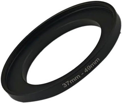 YAMAFOO 37mm to 49mm Step-Up Ring/Step Down Rings Filter Adapter for All Brands UV ND CPL Metal Ring Step-Up Rings Adapter Filter,Black (37-49)