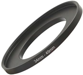 YAMAFOO 34mm to 49mm Step-Up Ring/Step Down Rings Filter Adapter for All Brands UV ND CPL Metal Ring Step-Up Rings Adapter Filter,Black (34-49)